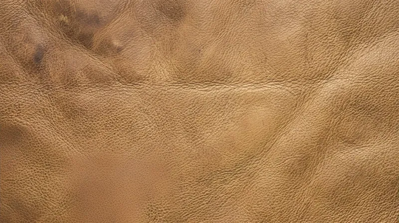 Close-up of tan leather showing the natural grain
